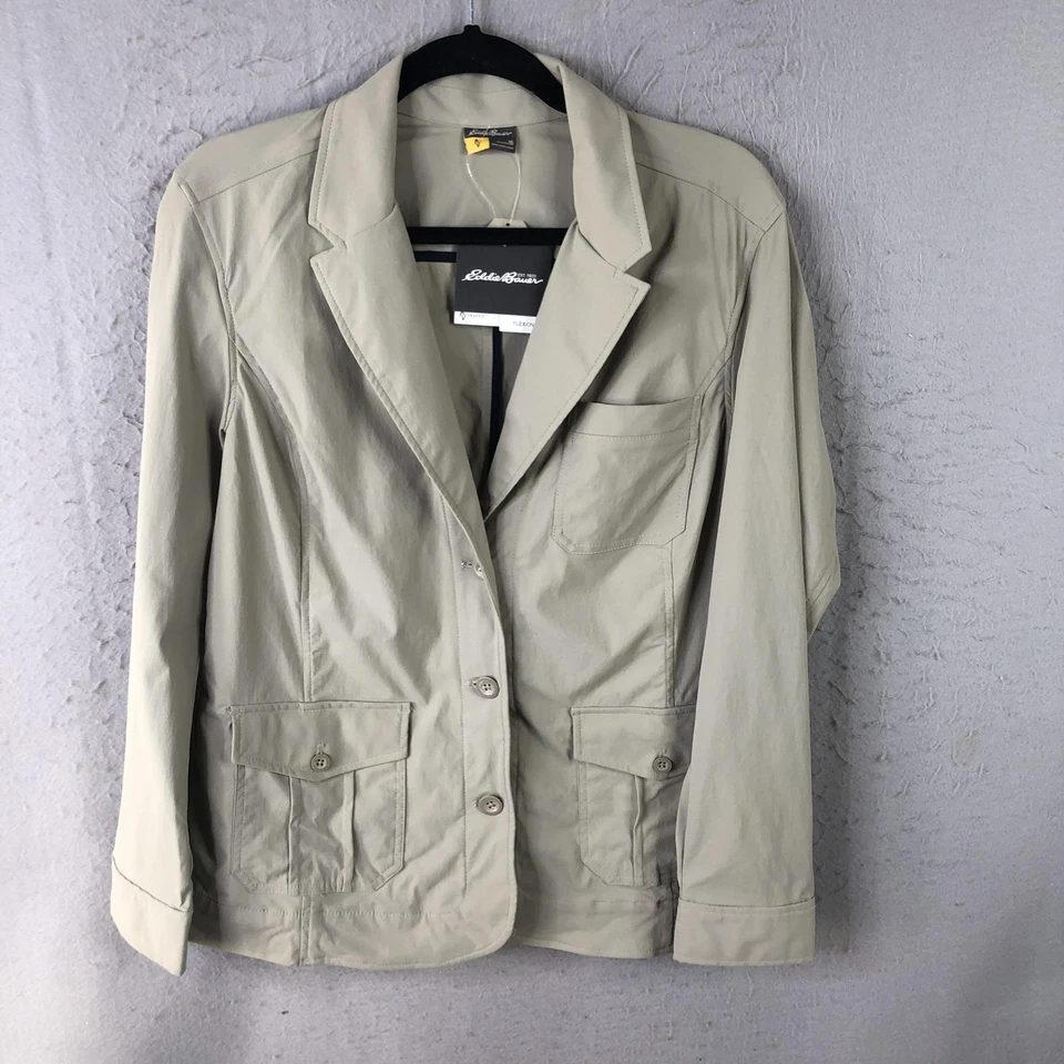 Blazer Eddie Bauer para mujer 16 Stone WR Voyager Travex Flexion chaqueta elástica Foto 1 de 4
