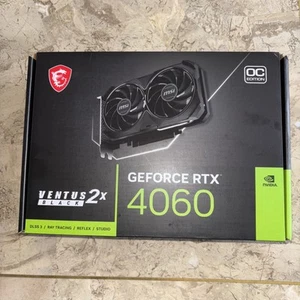 MSI Ventus 2X Black OC GeForce RTX 4060 8GB RAM - Graphics Card - NEW & SEALED!! - Picture 1 of 4