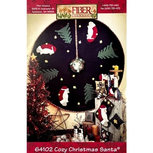 Cozy Christmas Santa Tree Skirt and Stockings PATTERN by Fiber Mosaics #64102 - Picture 1 of 4