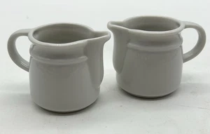 2 Small White Porcelain Creamers Pier 1 Vintage Cottage Farmhouse - Picture 1 of 5