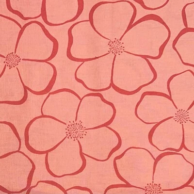 Tela Westminster Valori Wells de 1/2 yarda ENORME flores de coral rosa oliva Foto 1 de 4