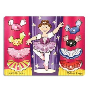 Melissa & Doug Ballerina Holzklammer Puzzle Puzzle Anzieh NEU - Bild 1 von 1