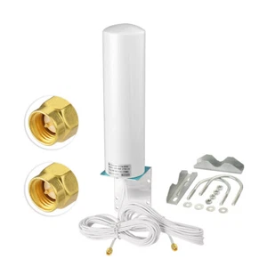 Dual SMA Male 3G 4G LTE Outdoor Wall Mount Signal Booster Antenna Fixed Bracket - Picture 1 of 12