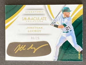 Jonathan Lucroy 2018 Panini Immaculate Carbon Signatures #ed 6/25 - Picture 1 of 10