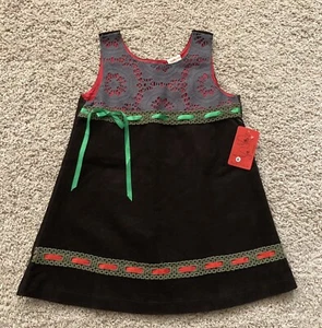 The Silly Sissy Brown Corduroy Crochet Jumper Dress For Size 6 Girl (M11) - Picture 1 of 7