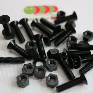 50x Tornillos de máquina de plástico avellanado de nailon negro M5x 20 mm Pernos - Imagen 1 de 10