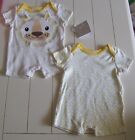 Quiltex 2 Pc Yellow White Lion And Zig Zag  Shorts Romper Outfits Sz 3-6M