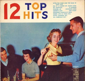 RARE "12 TOP HITS" POP ROCK & ROLL LP 1959 CROWN 5038-JAN - Picture 1 of 3