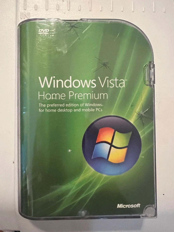 Microsoft Windows Vista Home Premium Full w/SP1 MS WIN 32 Bit DVD =opened= - Image 1 of 3