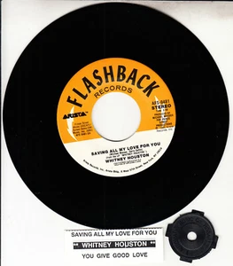 WHITNEY HOUSTON Saving All My Love For You 7" 45 record NEW + juke box strip - Picture 1 of 1