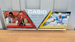 Vintage Casio Action Watch Store Display Clear Acryl Base Werbung - Bild 1 von 7