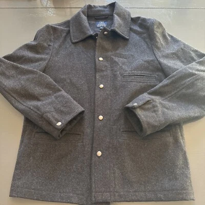 J.Crew Over Coat Mens Medium Wool Blend Single Breast Black - Image 1 of 4