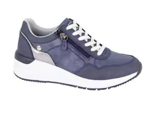 Cipriata Ladies Wedge Trainer Womens Lace Zip-Up Shoe L491C - Picture 1 of 2