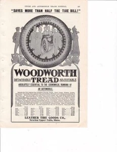 Woodworth Reifenanzeige 1907 / Great Art / Haynes Stoßdämpfer Artikel - Bild 1 von 1
