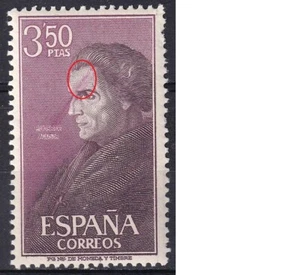 Spanien 1967 Edifil 1792 SORTE schräge Stelle auf der Stirn (4) - Bild 1 von 1