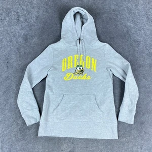 Oregon Ducks Felpa con Cappuccio Donna Piccola Grigio Pullover Felpa Pozzanghere Fanatici - Foto 1 di 14