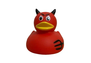 Red Devil Rubber Duck - Collectible Bath Toy - Picture 1 of 4