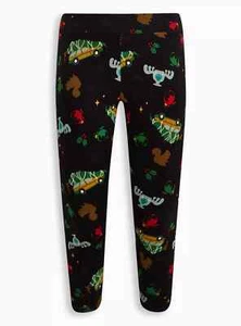 Torrid Christmas Vacation Cotton Crop High Rise Legging Black 4 4X 26 #41260 - Picture 1 of 4