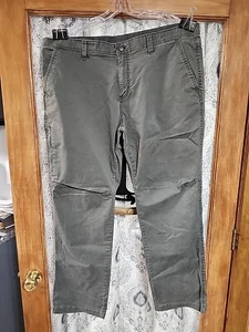 Weatherproof Utility Stretch Canvas Pants Relaxed Fit GREEN 40X32 Work - Picture 1 of 10