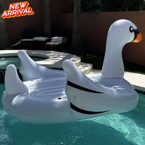 Giant Inflatable Swan 4 Person Water Party Float Lake Pool Raft Floating NEW - Picture 1 of 7