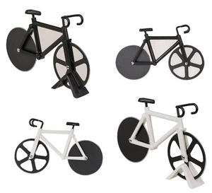 PizzaSchneider Messer Pizzamesser Pizzaroller Pizzarad »Fahrrad« Schwarz Weiß - Bild 1 von 1