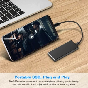 500G Solid State Drive USB-C 3.1 SSD SATA External Hard Flash Drive 550MB/s  - Picture 1 of 9