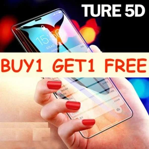 10D Full Coverage Tempered Glass Screen Guard Protector For Apple iPhone X BLACK - Picture 1 of 6