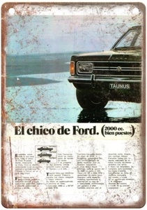 Vintage 1974 Ford Taunus GXL p1 Ad Retro Look Metal Sign A8333 - Picture 1 of 2