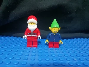 Lego Weihnachtsmann und Elf Minifiguren Weihnachten Urlaub. - Bild 1 von 2