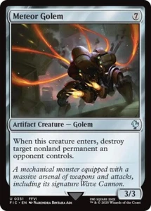 NM Surge Foil Meteor Golem, MTG, Final Fantasy Commander, Magic, 351 - Bild 1 von 1