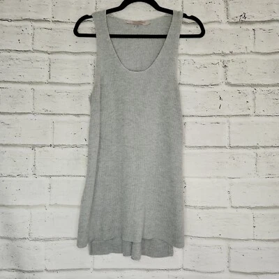 Camiseta sin mangas acanalada Athleta para mujer gris tejida sin mangas mezcla de lino talla grande Foto 1 de 4