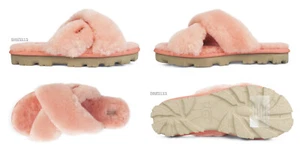 Pantofole da donna rosa UGG Fuzzette Beverly taglia 7 *nuove con scatola* - Foto 1 di 7