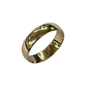 9ct 9k Yellow Gold Half Round Wedding Band Ring 6mm Size V. Brand New - Picture 1 of 10