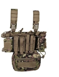 GILET TATTICO TACTICAL VEST SOFTAIR MINI CHEST RIG VEGETATO OUTAC OT-RC201 VI - Foto 1 di 4