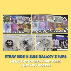 STRAY KIDS X SLBS Samsung Galaxy Z Flip5 metallo carta fotografica portachiavi NFC - Foto 1 di 32