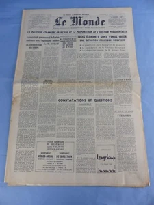 JOURNAL DE NAISSANCE ANNIVERSAIRE du 12 et 13 septembre 1965 LE MONDE 12/09/1965 - Picture 1 of 1