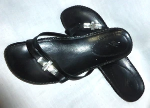 SANDALIA SIN CORDONES CENIZA MUJER CUERO NEGRO TALLA UK 8 EU 41 US 10 EN MUY BUENA CONDICIÓN - Imagen 1 de 15