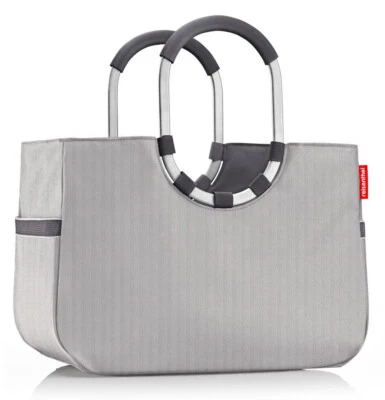 reisenthel loopshopper Tasche L Einkaufstasche Korb herringbone grey OR7074