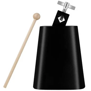 Eastrock 5 inch Metal Steel Cow Bells Noise Makers Hand Percussion Cowbell wi... - Picture 1 of 7