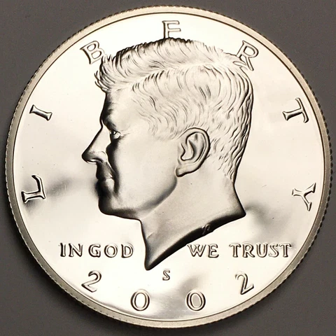 2002-S Silver Proof Kennedy Half Dollar - 90% Silver - (UNC) KM#A202c - HD02SS Cover