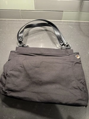 NOVA Bolsa Base Miche PRIMA alças pretas com caribineiros prateados - Imagem 1 de 4
