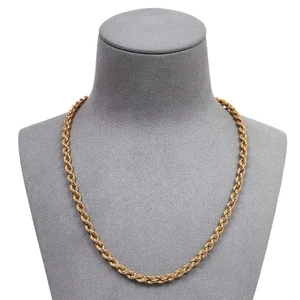 Pre-Owned 9ct Gold Rope Chain Necklace 18 Inch - Picture 1 of 6