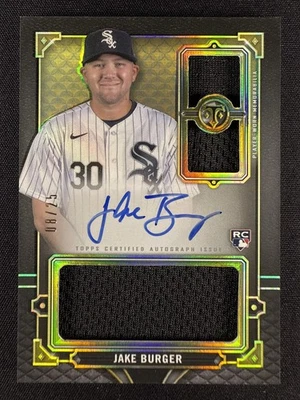 2022 Topps Triple Threads #RFPAR-JBU Jake Burger Rookie Autograph Relic Onyx /25 - Image 1 of 2