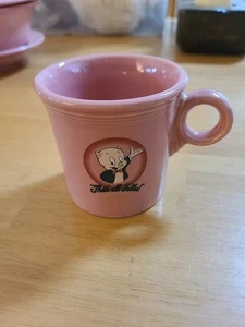 Taza de café vintage 1994 Looney Tunes Fiesta Pink Porky Pig "¡Eso es todo gente!" - Imagen 1 de 4