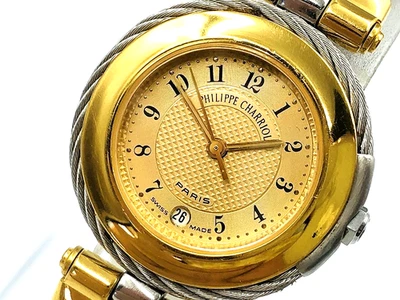 RARE!! Philippe Charriol Women's Celtic 30.90.192 Quartz Watch Gold Plated Date - Image 1 of 4