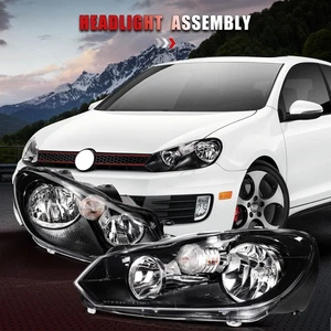 For 2010-2014 Volkswagen GTI Golf Jetta Sportwagen(MK6) Headlight Assembly RH+LH - Picture 1 of 6