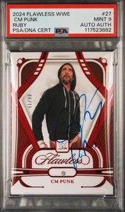 2024 Panini Flawless WWE PSA 9 CM Punk Ruby Gem Diamond /15 Only Gem With Auto - Bild 1 von 1
