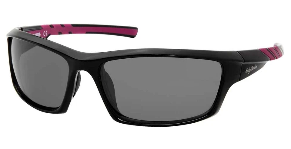 Gafas de sol deportivas Harley-Davidson para mujer engomadas, marco negro y lentes ahumadas Foto 1 de 1