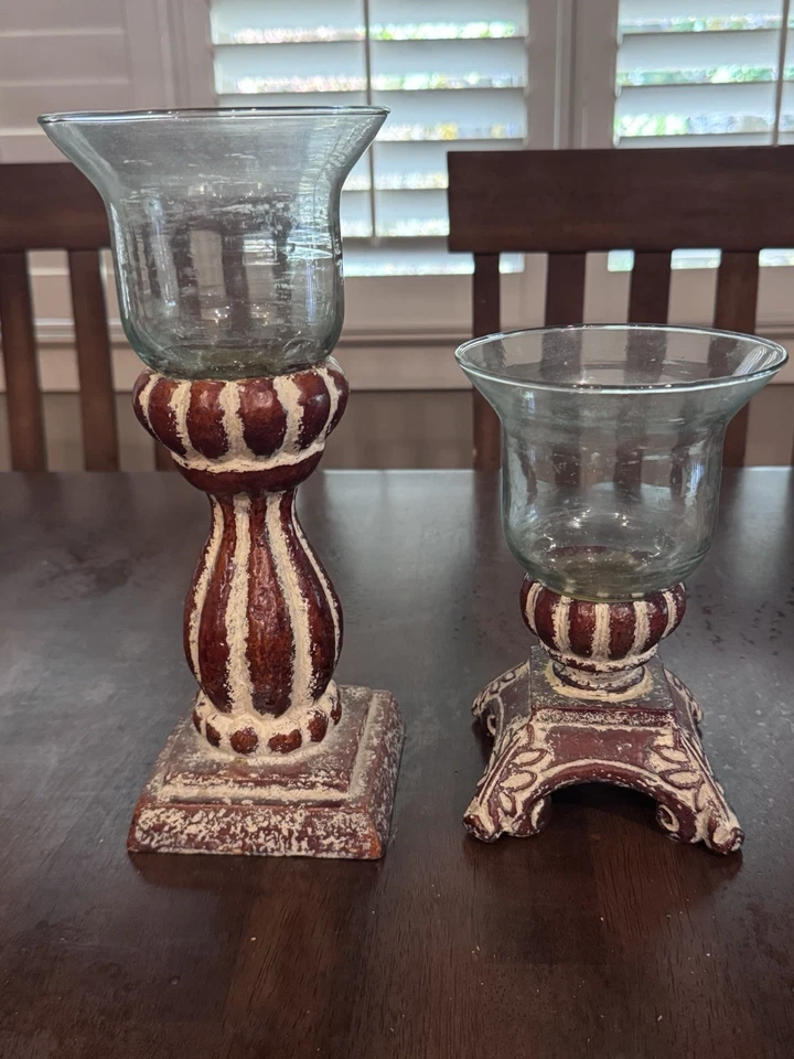 Juego de 2 candelabros Southern Living at Home históricos Bell Jar grandes y pequeños Foto 1 de 1