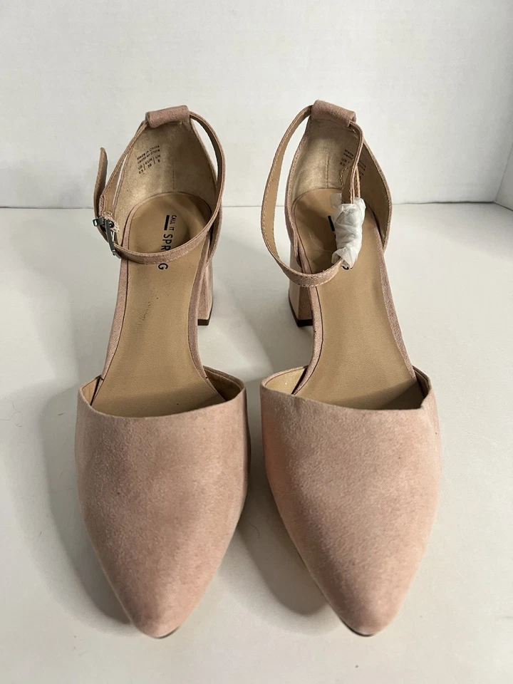 Call It Spring Aiven Block-Heel Pumps Women's Shoes Pink Size 8.5 Heels 2.5” - Image 1 of 4